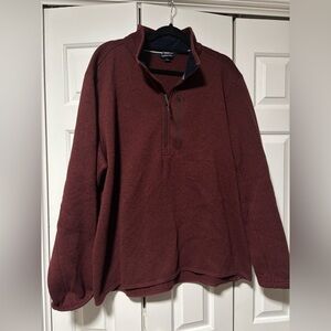 Land’s End Men’s Quarter Zip - Maroon - Size XL- Excellent Condition